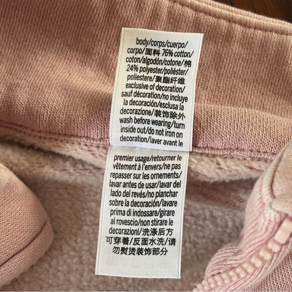 PINK Victoria's Secret Ivy Fleece Polo Sweatshirt, Wanna Be Pink, Small - Picture 11 of 11